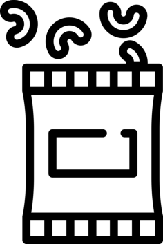 Corn Snacks Outline Icon Svg Set, Free Vectors File